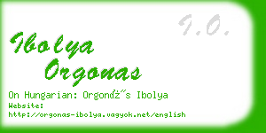 ibolya orgonas business card